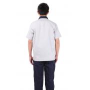 廠家定制加工男女短袖夏季淺卡其勞保工作服套裝汽修服工裝廠服
